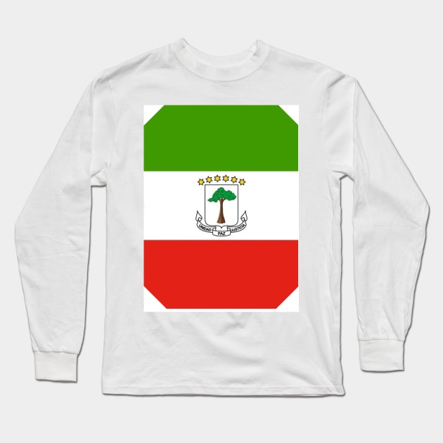 Exploring Equatorial Guinea's Flag Design Long Sleeve T-Shirt by Art Enthusiast